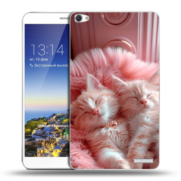 Пластиковый чехол на Huawei MediaPad X1 7.0 с принтом котята котики