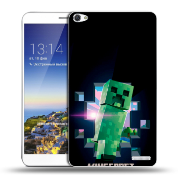 Пластиковый чехол на Huawei MediaPad X1 7.0 с принтом Майнкрафт Minecraft