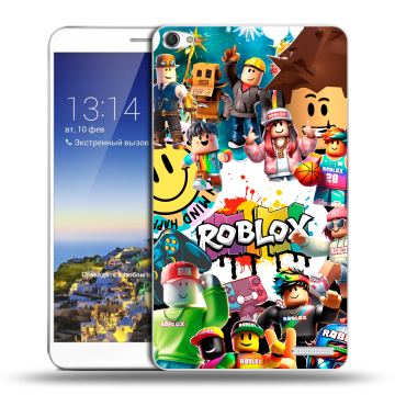 Пластиковый чехол на Huawei MediaPad X1 7.0 с принтом Roblox Роблокс