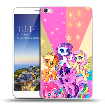 Пластиковый чехол на Huawei MediaPad X1 7.0 с принтом My little pony Дружба чудо