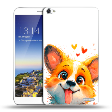 Пластиковый чехол на Huawei MediaPad X1 7.0 с принтом корги