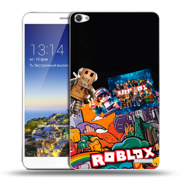 Пластиковый чехол на Huawei MediaPad X1 7.0 с принтом Roblox Роблокс