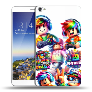 Пластиковый чехол на Huawei MediaPad X1 7.0 с принтом Roblox Роблокс