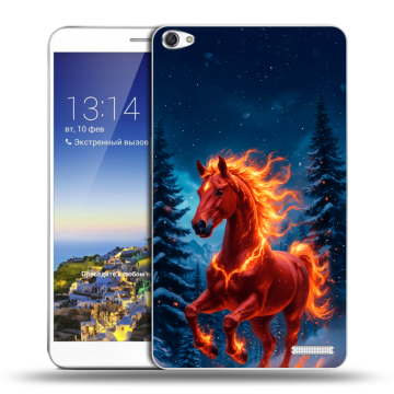 Пластиковый чехол на Huawei MediaPad X1 7.0 с принтом Новый год коня Пластиковый чехол на Huawei MediaPad X1 7.0 с принтом Новый год коня