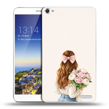 Пластиковый чехол на Huawei MediaPad X1 7.0 с принтом женский