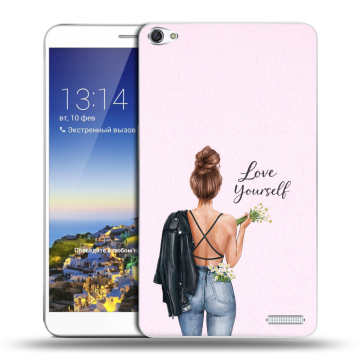 Пластиковый чехол на Huawei MediaPad X1 7.0 с принтом женский