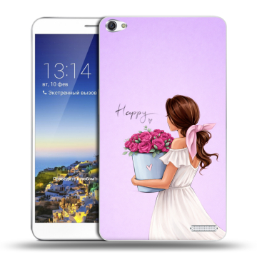 Пластиковый чехол на Huawei MediaPad X1 7.0 с принтом женский