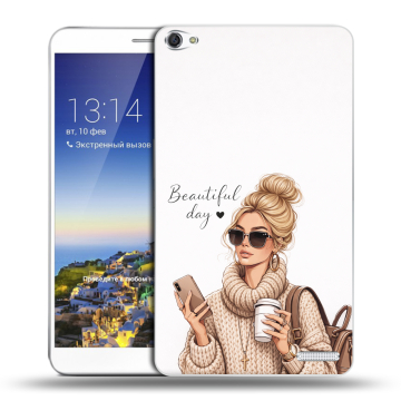Пластиковый чехол на Huawei MediaPad X1 7.0 с принтом женский