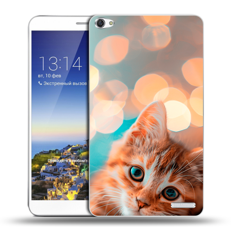 Пластиковый чехол на Huawei MediaPad X1 7.0 с принтом котик Пластиковый чехол на Huawei MediaPad X1 7.0 с принтом котик