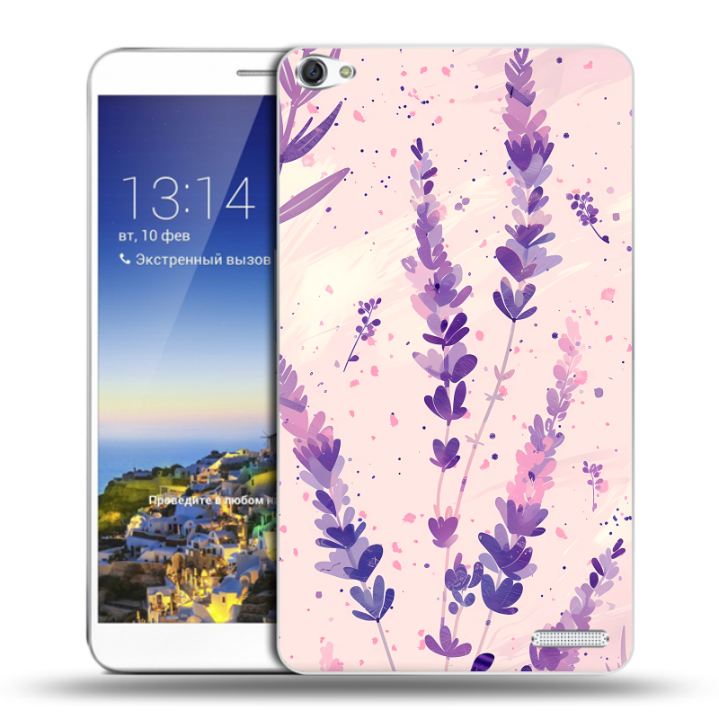 Пластиковый чехол на Huawei MediaPad X1 7.0 с принтом цветы лаванда Пластиковый чехол на Huawei MediaPad X1 7.0 с принтом цветы лаванда