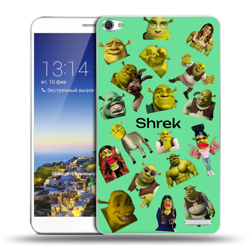 Пластиковый чехол на Huawei MediaPad X1 7.0 с принтом Шрек Shrek Пластиковый чехол на Huawei MediaPad X1 7.0 с принтом Шрек Shrek