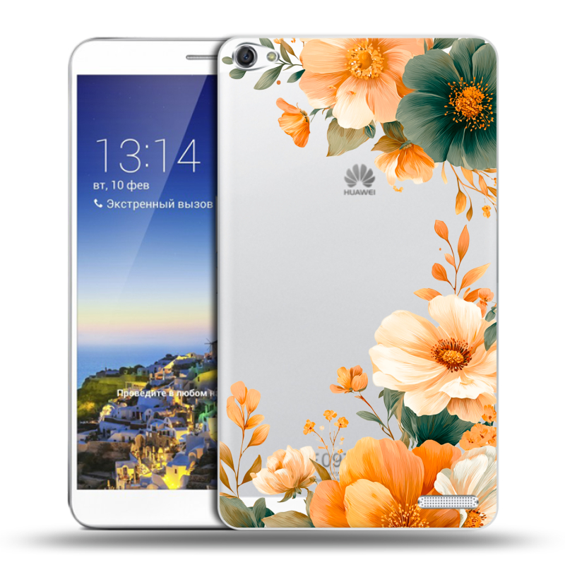 Пластиковый чехол на Huawei MediaPad X1 7.0 с принтом Цветы принт Пластиковый чехол на Huawei MediaPad X1 7.0 с принтом Цветы принт