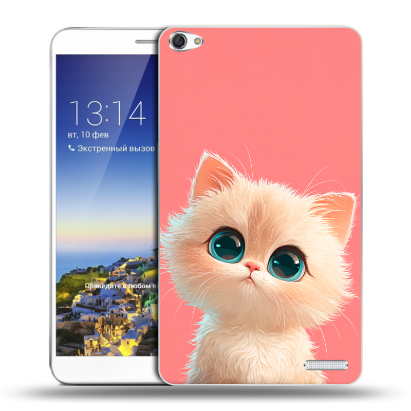 Пластиковый чехол на Huawei MediaPad X1 7.0 с принтом Розовый котенок Пластиковый чехол на Huawei MediaPad X1 7.0 с принтом Розовый котенок