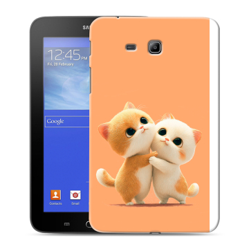 Силиконовый чехол на Samsung GALAXY Tab 3 Lite с принтом Милые котики Силиконовый чехол на Samsung GALAXY Tab 3 Lite с принтом Милые котики