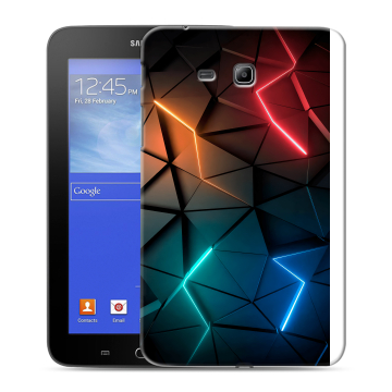Силиконовый чехол на Samsung GALAXY Tab 3 Lite с принтом Абстракция неон