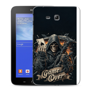 Силиконовый чехол на Samsung GALAXY Tab 3 Lite с принтом Скелет карты