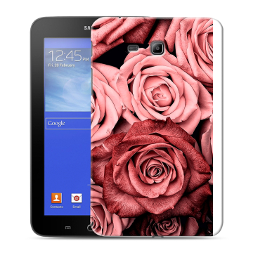 Силиконовый чехол на Samsung GALAXY Tab 3 Lite с принтом Цветы розы Силиконовый чехол на Samsung GALAXY Tab 3 Lite с принтом Цветы розы
