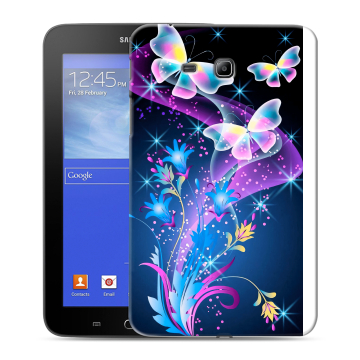 Силиконовый чехол на Samsung GALAXY Tab 3 Lite с принтом Бабочки Силиконовый чехол на Samsung GALAXY Tab 3 Lite с принтом Бабочки