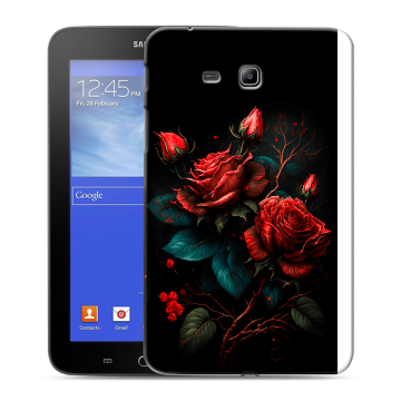 Силиконовый чехол на Samsung GALAXY Tab 3 Lite с принтом Розы красные Силиконовый чехол на Samsung GALAXY Tab 3 Lite с принтом Розы красные