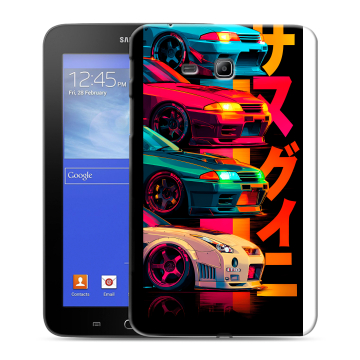 Силиконовый чехол на Samsung GALAXY Tab 3 Lite с принтом Гоночные машины Силиконовый чехол на Samsung GALAXY Tab 3 Lite с принтом Гоночные машины