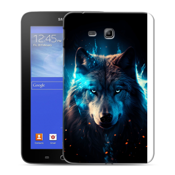 Силиконовый чехол на Samsung GALAXY Tab 3 Lite с принтом Волк ночной