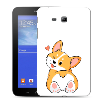 Силиконовый чехол на Samsung GALAXY Tab 3 Lite с принтом Корги