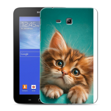 Силиконовый чехол на Samsung GALAXY Tab 3 Lite с принтом котенок Силиконовый чехол на Samsung GALAXY Tab 3 Lite с принтом котенок