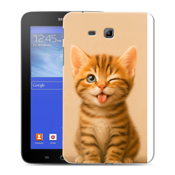 Силиконовый чехол на Samsung GALAXY Tab 3 Lite с принтом котенок Силиконовый чехол на Samsung GALAXY Tab 3 Lite с принтом котенок