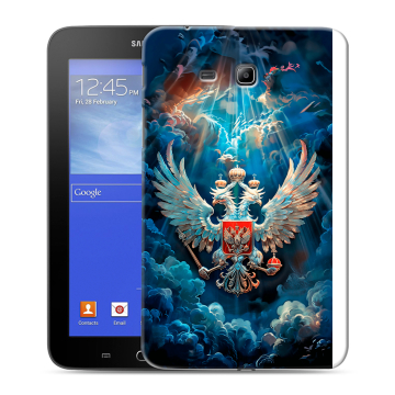 Силиконовый чехол на Samsung GALAXY Tab 3 Lite с принтом Герб флаг России