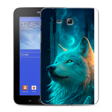 Силиконовый чехол на Samsung GALAXY Tab 3 Lite с принтом бабочки саккура Силиконовый чехол на Samsung GALAXY Tab 3 Lite с принтом бабочки саккура