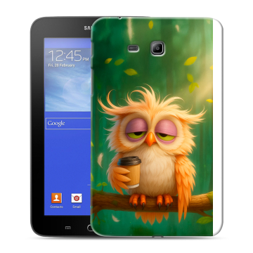 Силиконовый чехол на Samsung GALAXY Tab 3 Lite с принтом сова Силиконовый чехол на Samsung GALAXY Tab 3 Lite с принтом сова
