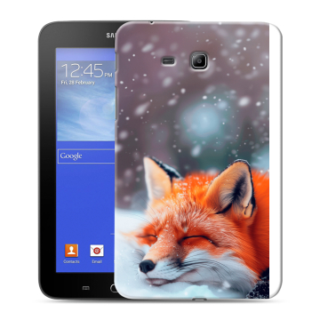 Силиконовый чехол на Samsung GALAXY Tab 3 Lite с принтом лиса Силиконовый чехол на Samsung GALAXY Tab 3 Lite с принтом лиса