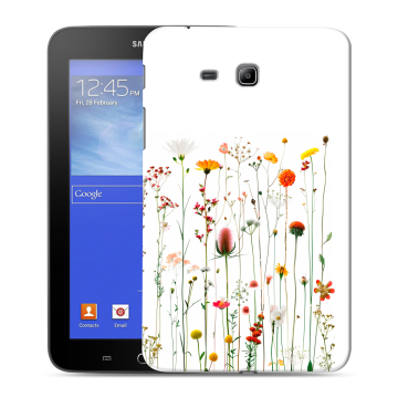 Силиконовый чехол на Samsung GALAXY Tab 3 Lite с принтом цветы