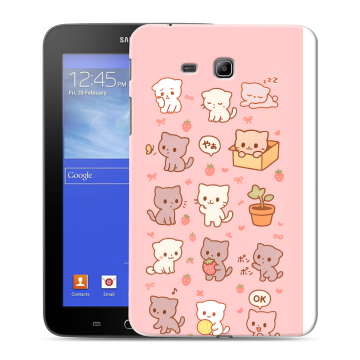 Силиконовый чехол на Samsung GALAXY Tab 3 Lite с принтом Hello Kitty Хелоу Кити Силиконовый чехол на Samsung GALAXY Tab 3 Lite с принтом Hello Kitty Хелоу Кити