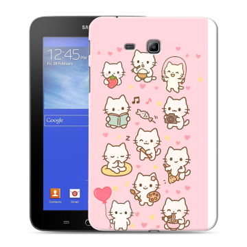 Силиконовый чехол на Samsung GALAXY Tab 3 Lite с принтом Hello Kitty Хелоу Кити Силиконовый чехол на Samsung GALAXY Tab 3 Lite с принтом Hello Kitty Хелоу Кити