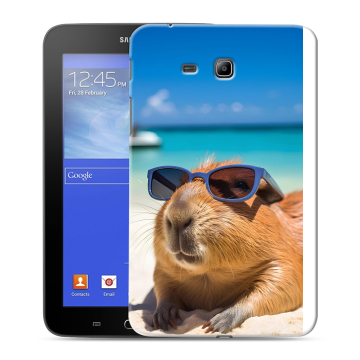 Силиконовый чехол на Samsung GALAXY Tab 3 Lite с принтом Капибара Силиконовый чехол на Samsung GALAXY Tab 3 Lite с принтом Капибара