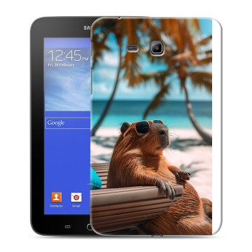Силиконовый чехол на Samsung GALAXY Tab 3 Lite с принтом Капибара Силиконовый чехол на Samsung GALAXY Tab 3 Lite с принтом Капибара