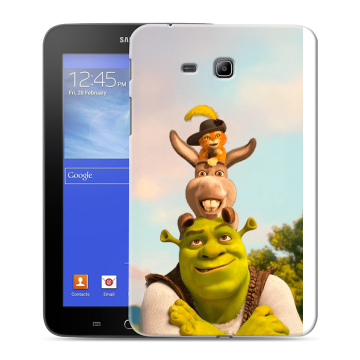 Силиконовый чехол на Samsung GALAXY Tab 3 Lite с принтом Шрек Shrek