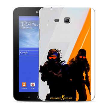 Силиконовый чехол на Samsung GALAXY Tab 3 Lite с принтом Контер страйк Counter strike Силиконовый чехол на Samsung GALAXY Tab 3 Lite с принтом Контер страйк Counter strike