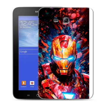Силиконовый чехол на Samsung GALAXY Tab 3 Lite с принтом Железный человек Ironman Силиконовый чехол на Samsung GALAXY Tab 3 Lite с принтом Железный человек Ironman
