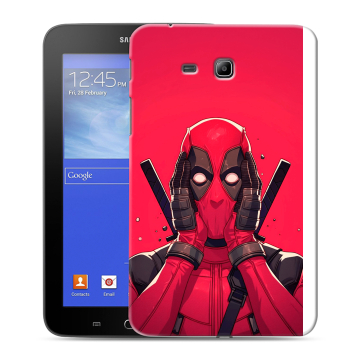 Силиконовый чехол на Samsung GALAXY Tab 3 Lite с принтом Дедпул Deadpool Силиконовый чехол на Samsung GALAXY Tab 3 Lite с принтом Дедпул Deadpool