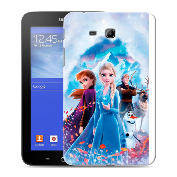 Силиконовый чехол на Samsung GALAXY Tab 3 Lite с принтом Холодное сердце Frozen Силиконовый чехол на Samsung GALAXY Tab 3 Lite с принтом Холодное сердце Frozen