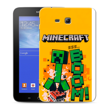 Силиконовый чехол на Samsung GALAXY Tab 3 Lite с принтом Майнкрафт Minecraft Силиконовый чехол на Samsung GALAXY Tab 3 Lite с принтом Майнкрафт Minecraft