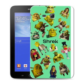 Силиконовый чехол на Samsung GALAXY Tab 3 Lite с принтом Шрек Shrek