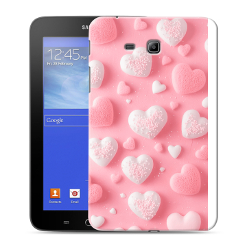 Силиконовый чехол на Samsung GALAXY Tab 3 Lite с принтом Сердечки Силиконовый чехол на Samsung GALAXY Tab 3 Lite с принтом Сердечки
