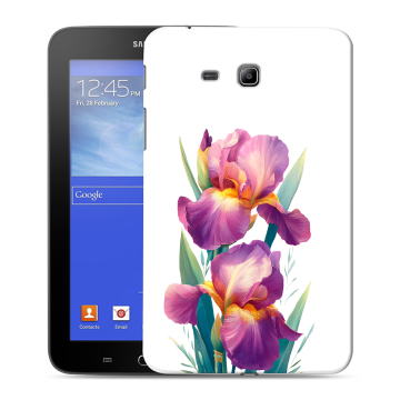 Силиконовый чехол на Samsung GALAXY Tab 3 Lite с принтом Цветы орхидеи
