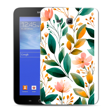 Силиконовый чехол на Samsung GALAXY Tab 3 Lite с принтом Цветы паттерн