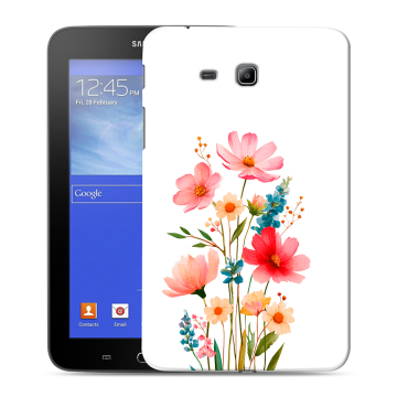 Силиконовый чехол на Samsung GALAXY Tab 3 Lite с принтом Цветы