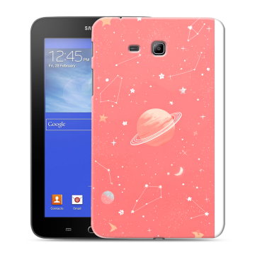 Силиконовый чехол на Samsung GALAXY Tab 3 Lite с принтом Розовый космос