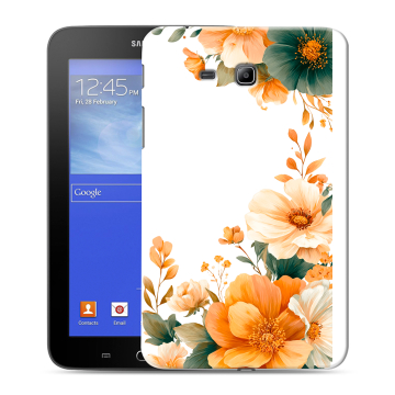 Силиконовый чехол на Samsung GALAXY Tab 3 Lite с принтом Цветы принт